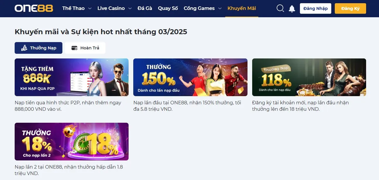 khuyen mai nha cai one88 khuyến mãi tại nhà cái one88